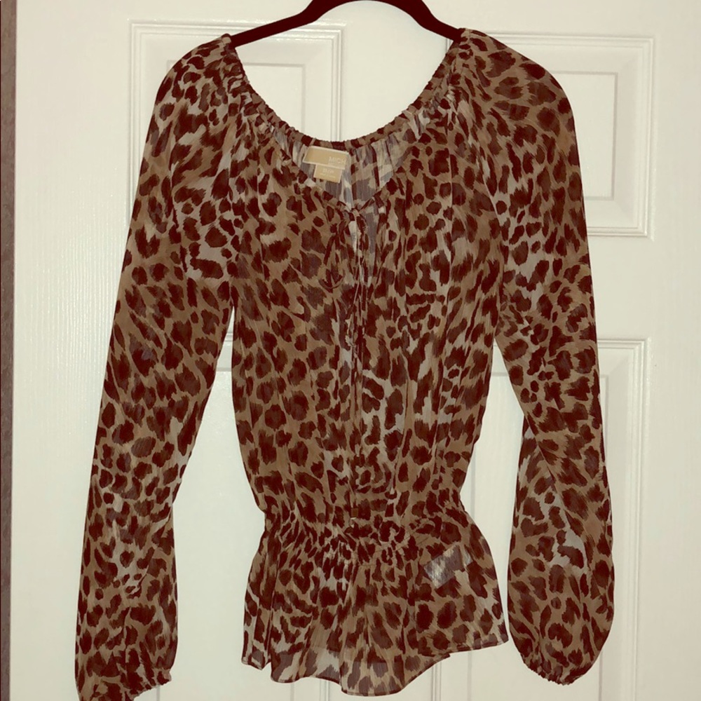 Michael Kors Blouse Leopard Print